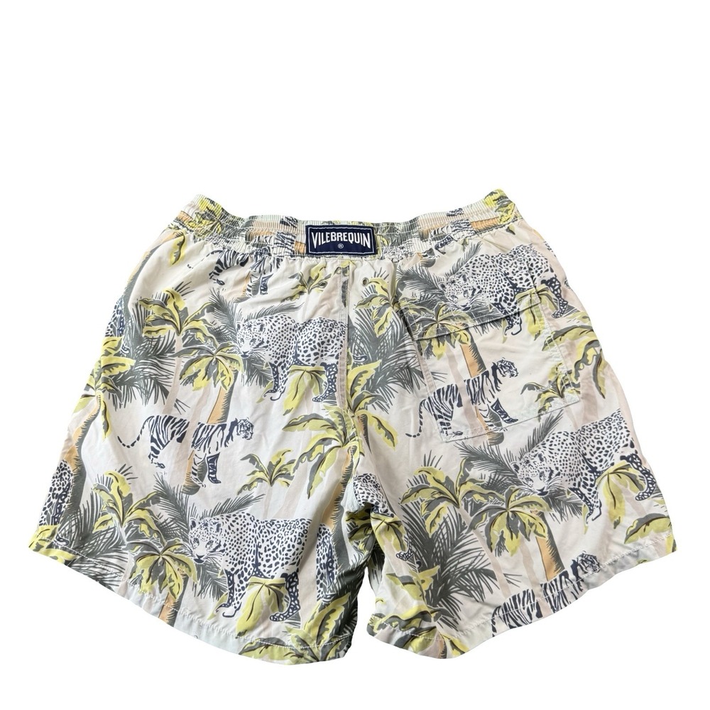 Vilebrequin Mesh Lined Tropical Jaguar AOP Mens Swimtrunks Size Large